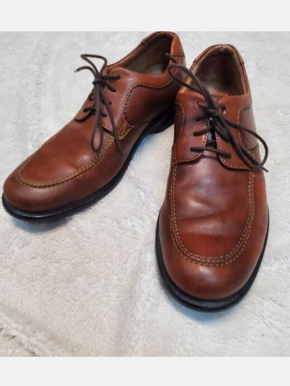 Clarks Tan Brown Leather Dress‎ Shoe Men 10.5 Classic Work Capsule Old MOney